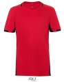 Kinder Sportshirt Classico Contrast Sols 01719 Rood-zwart